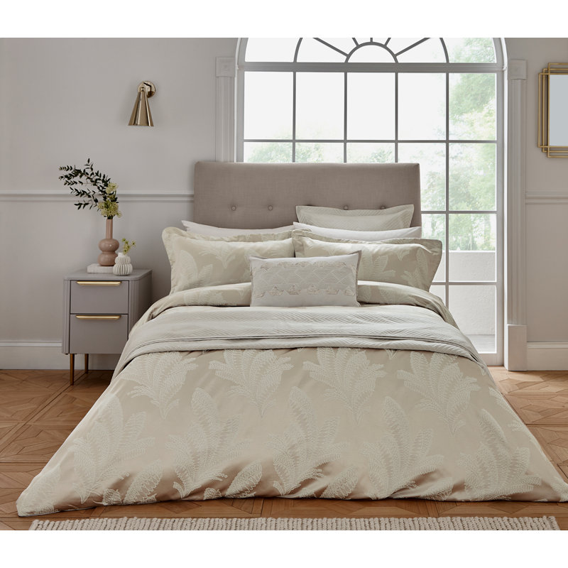 Gatsby Cotton Rich Jacquard Duvet Cover, Single, Champagne