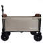 All-In-One Convertible Folding Camping Wagon Cart: Bench Seat, Storage Compartment & Included Dog Tether, Beige/Brown-125230235