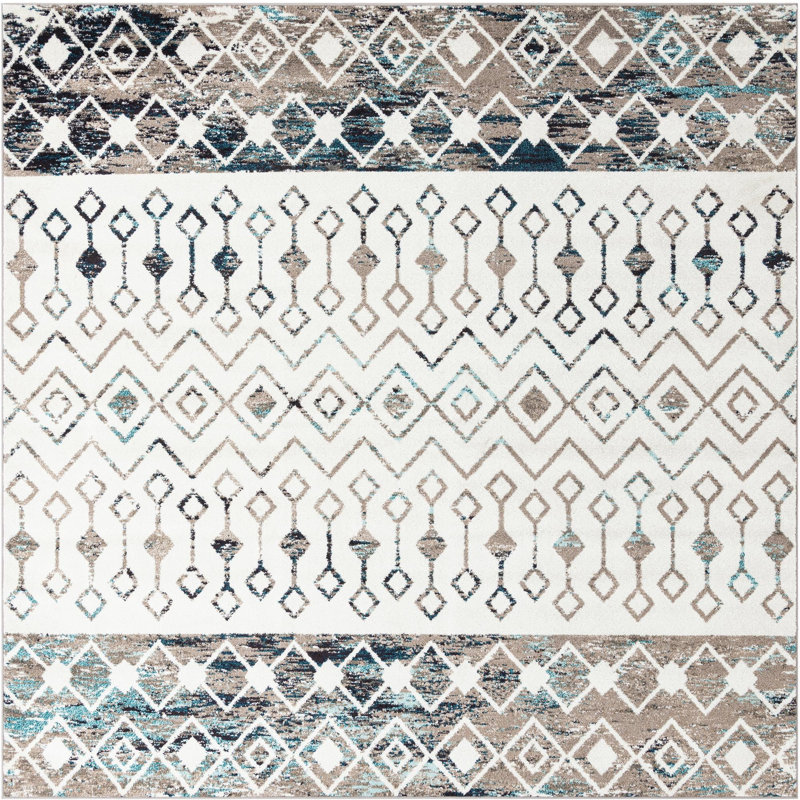 Abstract Indoor Rug, Square 10'