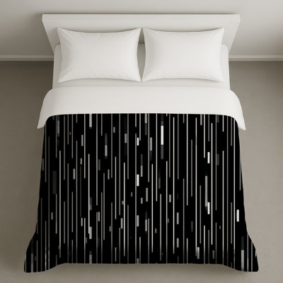 Black White Stripes Bedding Pattern Duvet Cover Modern