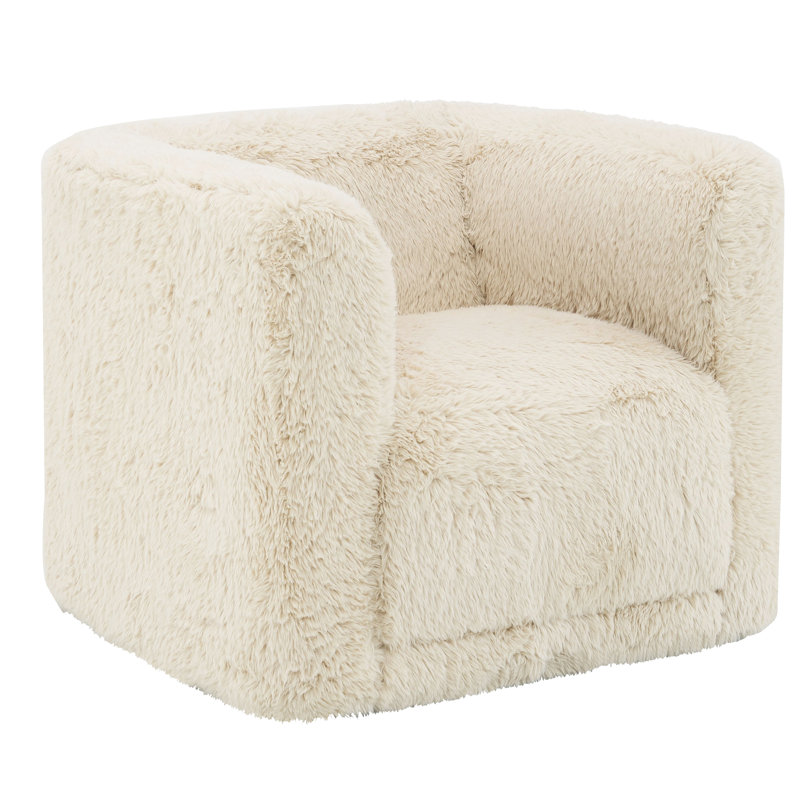 Fauteuil pivotant beige - Coussins de siège de soutien sable avec mécanisme de qualité