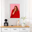 Cozy Woman Apple Modern Serene Contemporary Fruit Portrait Wall Art Print by Bea Muller - Wrapped Canvas Print-1104254392