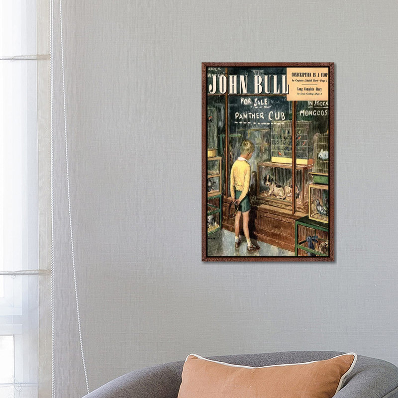 1948 John Bull Magazine Cover 1 Piece Wall Art on Canvas, 66.04 cm H x 45.72 cm W, Classic Wood Framed
