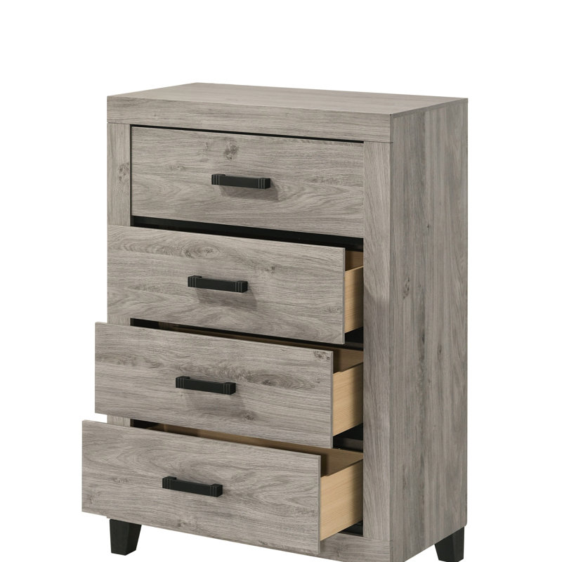 Commode à finition gris clair