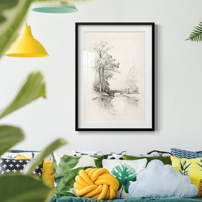 Vintage Sketch XCV -Framed Print
