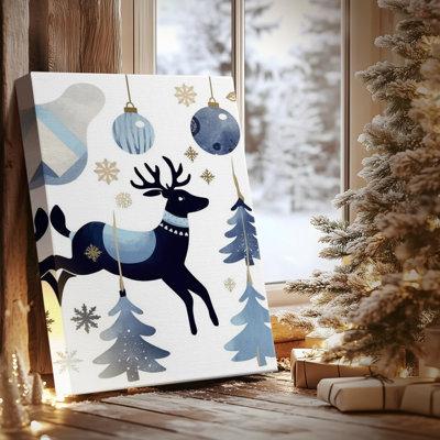 Toile tendue à motif de neige neige-crépuscule Carol-Premium