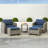 Tiaka 2-Person Swivel Outdoor Seating Group-300930574-300930569