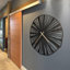 Grande horloge murale en métal Sunburst