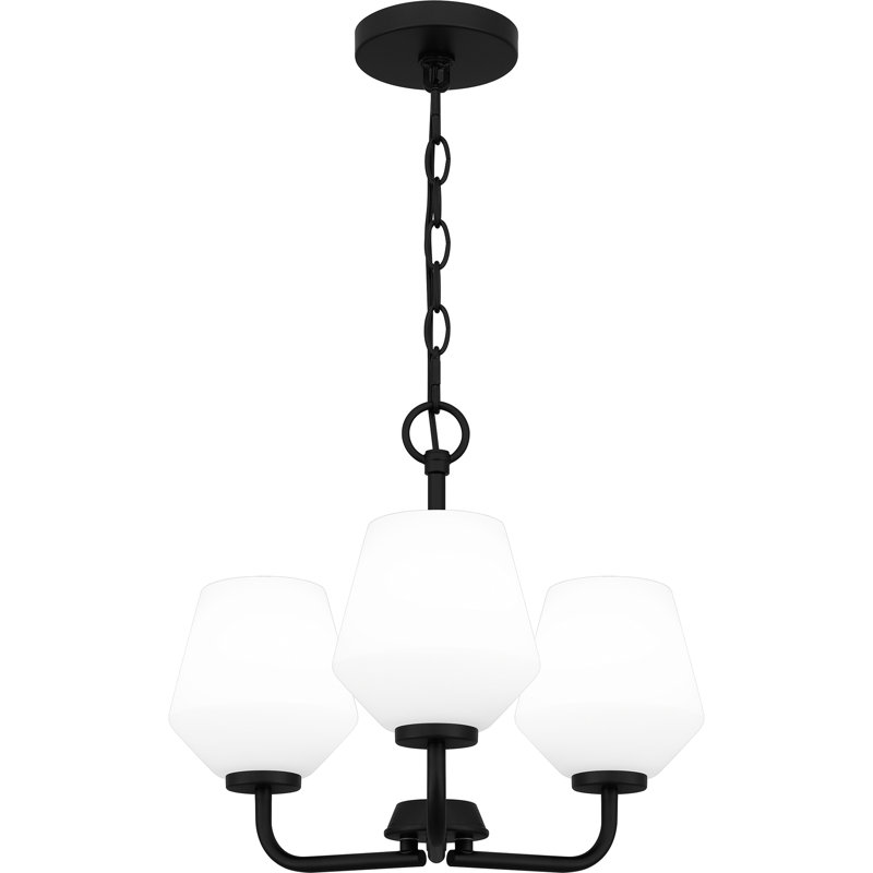 Sirkka 3-Light Matte Black Pendant Light, Noir mat