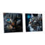«Cat Blue Eye Reflection», ensemble de 2 peintures murales en acrylique-929909546