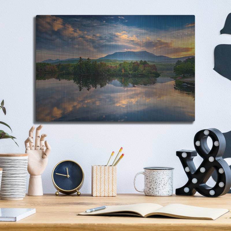 Winston Porter «Sunrise On Mount Katahdin» par Rick Berk, art mural en métal, 16 po x 12 po, H 12 po x l 16 po