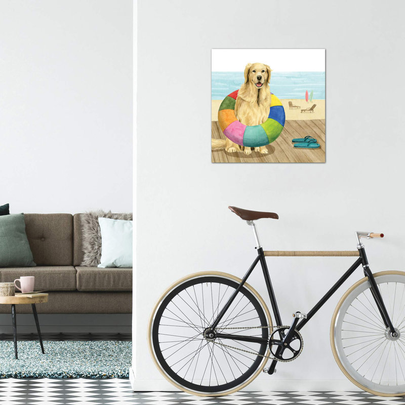 «Let's Go for a Boardwalk III» par Grace Popp - reproduction d'art, Toile tendue, Pas de tapis, H 12 po x l 12 po x P 0,75 po