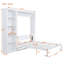 Grand lit escamotable mural avec tablettes