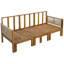Canapé de patio droit en acacia de 73,2 pouces de large avec coussins-906944804