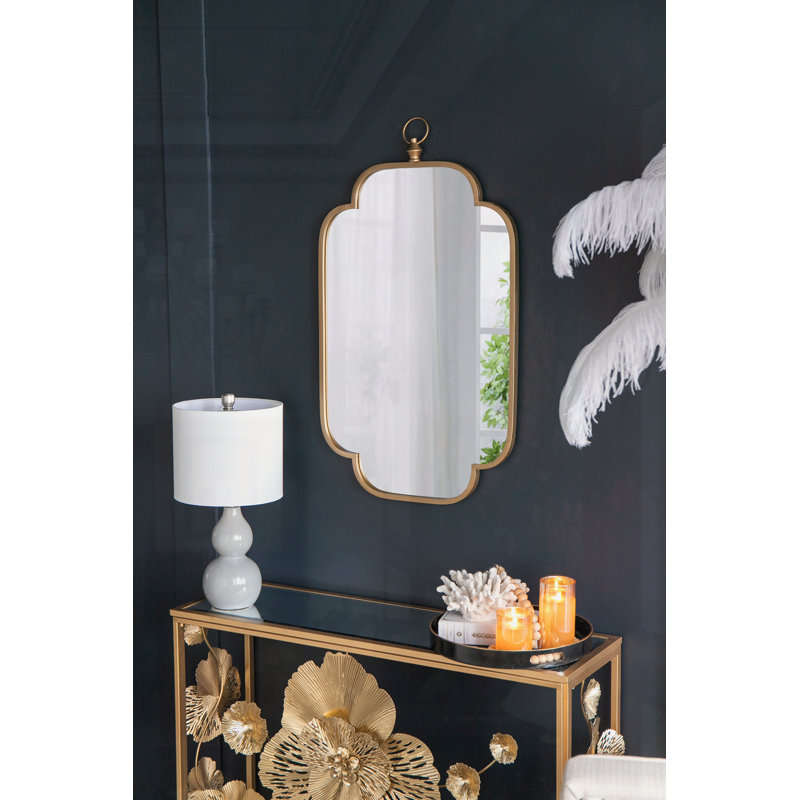 Miroir mural champagne doré