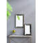 24" X 15" Antique Silver Rectangle Mirror With Floral Accents