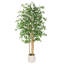 Ficus artificiel en figuier blanc en pot décoratif, plante artificielle réaliste avec bois naturel multi-troncs pour la décoration de bureau personnel-658401128