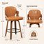 Tabourets de bar pivotants en bois et simili cuir Xaviera-1820074201-1820074204