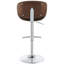 Dining Room Adjustable Bar Stool In Black - Upholstery, Walnut Curved Back, Base And For A Stylish Comfortable
