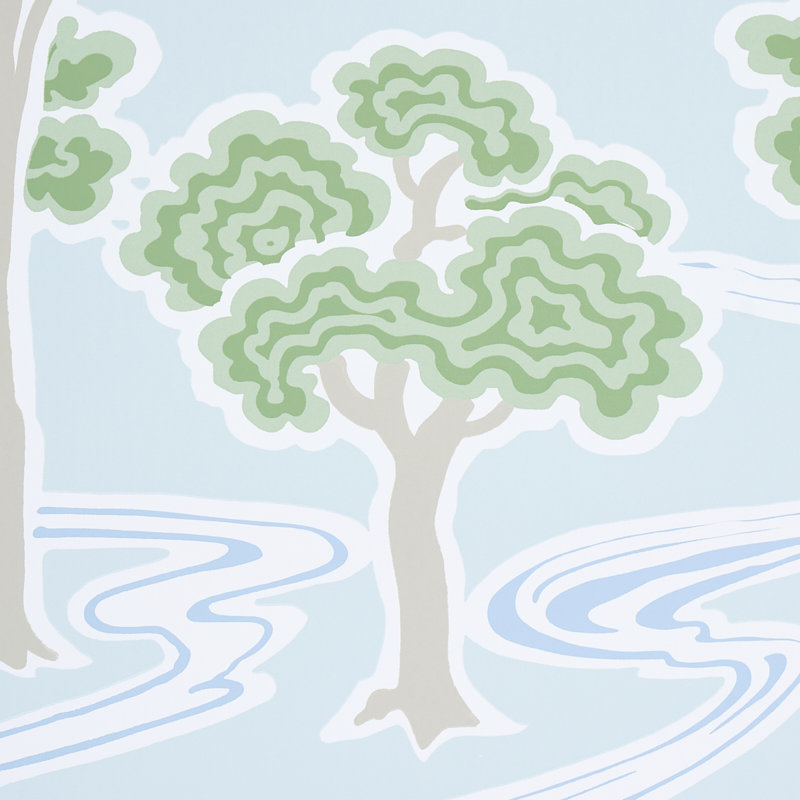 Papier peint arbre rivière, Minéral
