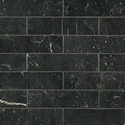 Carrelage en marbre grafite 3 x 12 po Roma