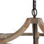 Lustre - luminaire suspendu tambour en bois 3 lumières, chaîne réglable