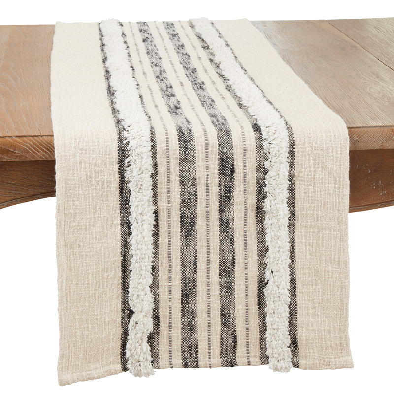 Contemporary Tufted Stripe Table Runner