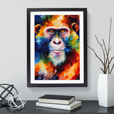 Monkey Portrait No.4 - Framed Print