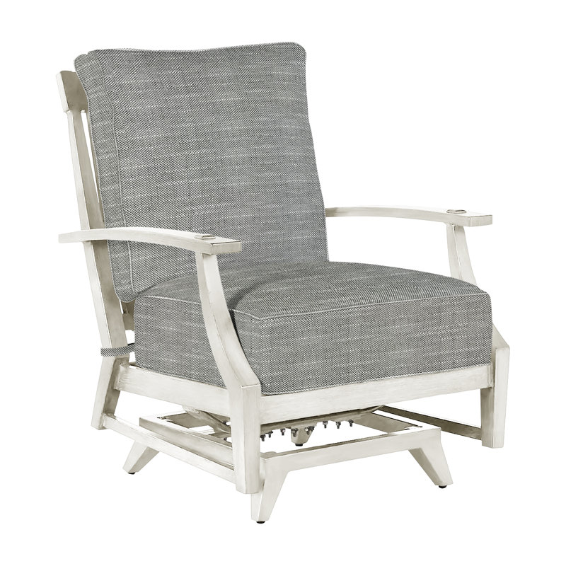 Croquet Patio Chair with Cushions, Rollo Silver InsideOut® Linen, Welt, Oyster