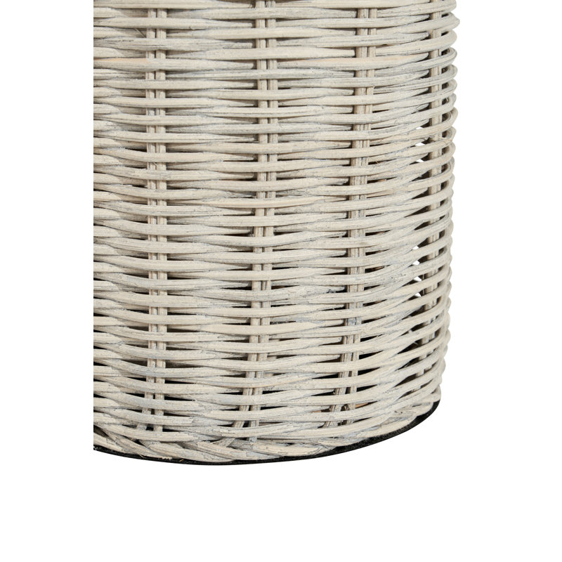 Anika Rattan Table Lamp, Grey/Grey Wash