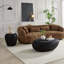 Ensemble de 2 tables basses elliptiques en fibre de verre pour le salon, sans assemblage-129223130