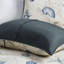 Collection de literie bleu très grand - coton 200tc avec motif décoratif 7 pièces et foncé