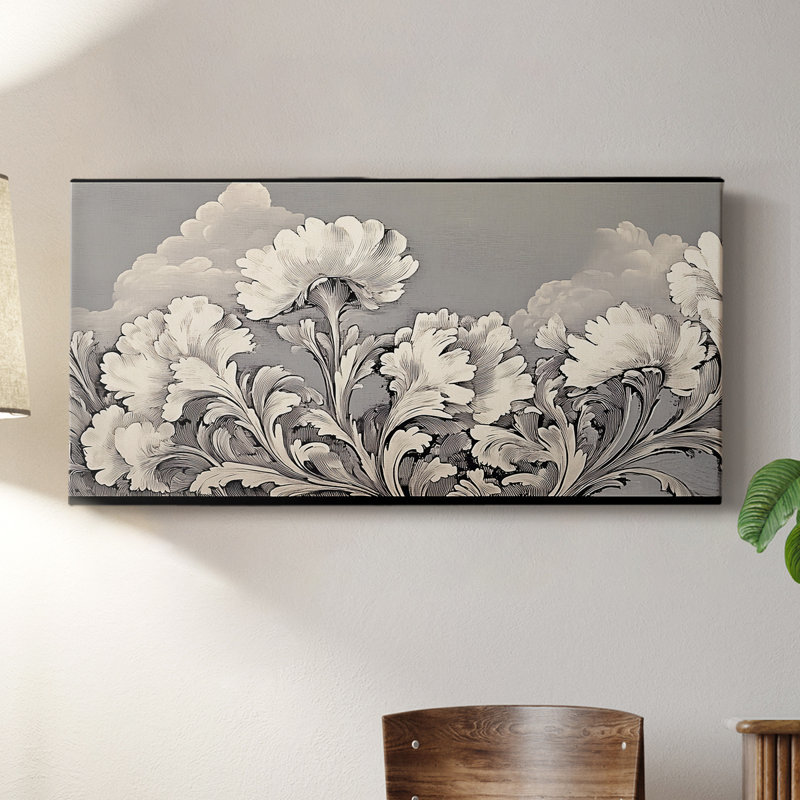 Série botanique-CCVVIV- Toile tendue avec châssis - Prêt à être accroché, H 20 po x l 40 po