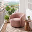 Fauteuil demi-tonneau pivotant rembourré Munehito-986386219