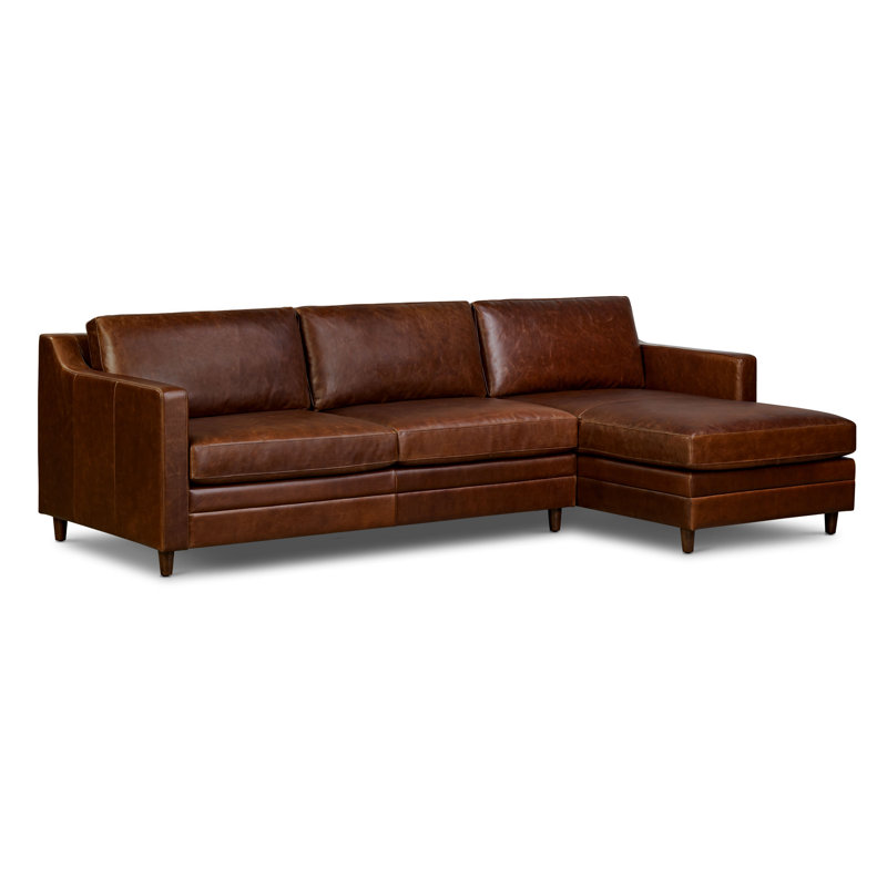 Canapé-lit modulaire avec rangement Harper, Marron foncé, Orienté à droite
