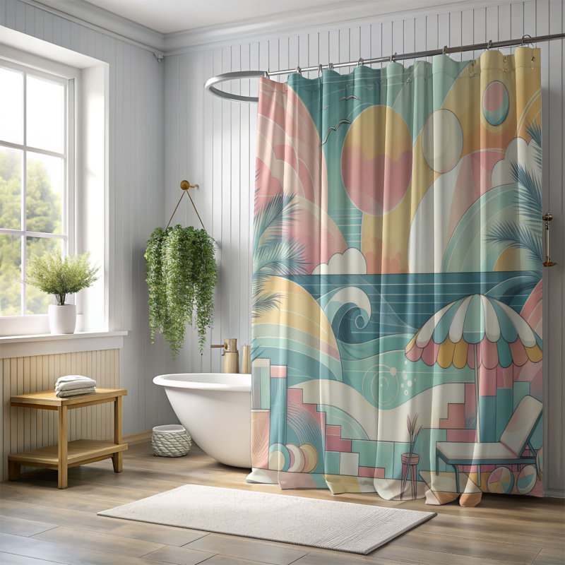 Rideau de douche standard 1 pièce Nursery Haven, H 74 po x l 40 po