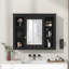 Armoire murale de salle de bain 35 "x 28", miroir mural moderne avec miroir