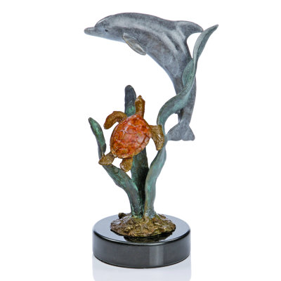 Paradise Dolphin and Turtle Figurine