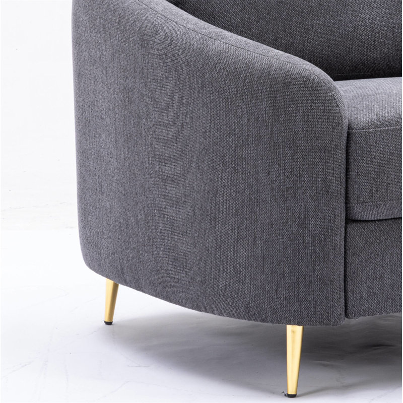Chaise en lin gris yuina