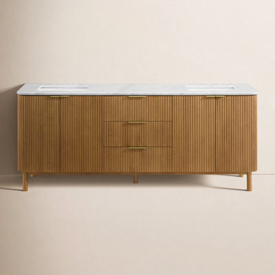 Nova Carrara Marble Double Bathroom Vanity