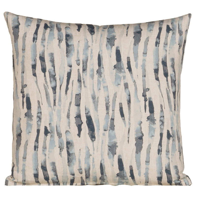 Magnolia Home Fashions Misty Spa Accent Pillow, Polyester, 20"H x 20"W, Blue Striped