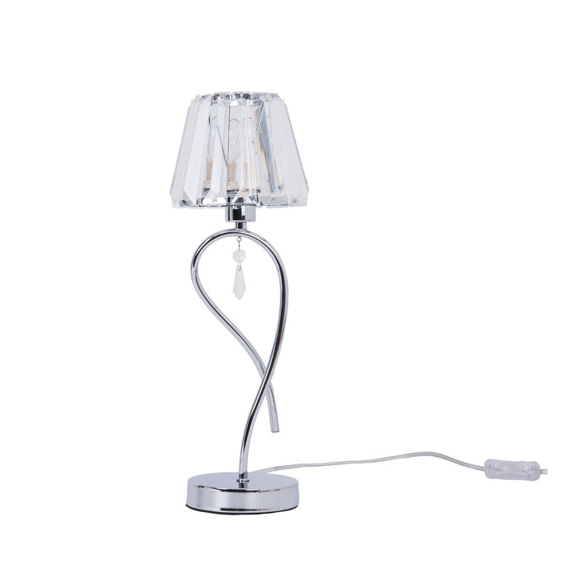 Bridges Metal Table Lamp, Polished Chrome