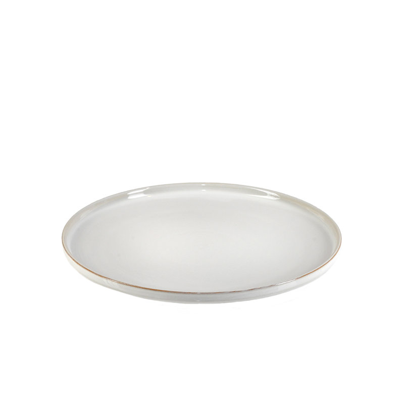 Assiette en céramique blanche Cheron