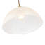 Vintage Large Single Light Dome-Shaped Striped Glass Pendant Light    -103073086