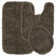 Treye Nylon 3 Piece Bath Rug Set with Non-Slip Backing