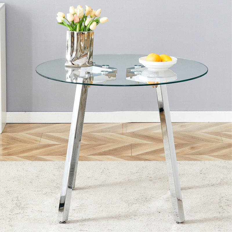 Heimoana Round Dining Table, Black, 29.5'' H x 40" W x 40" L