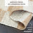 Mesa Beige and Ivory Checkered Area Rug / Jute Natural Rugs for Living Room for Farmhouse Decor-1615303297
