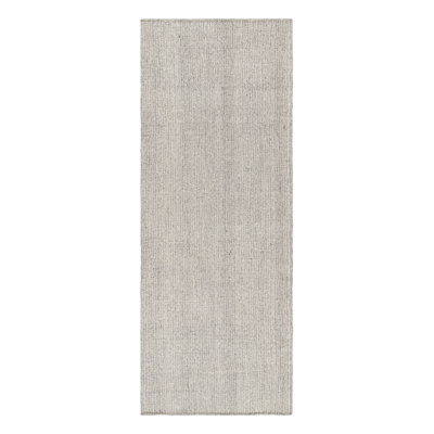 Hand Knotted Wool Area Rug in Gray