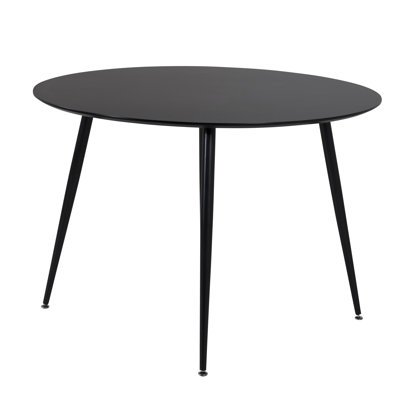 Burr Round Metal Base Dining Table