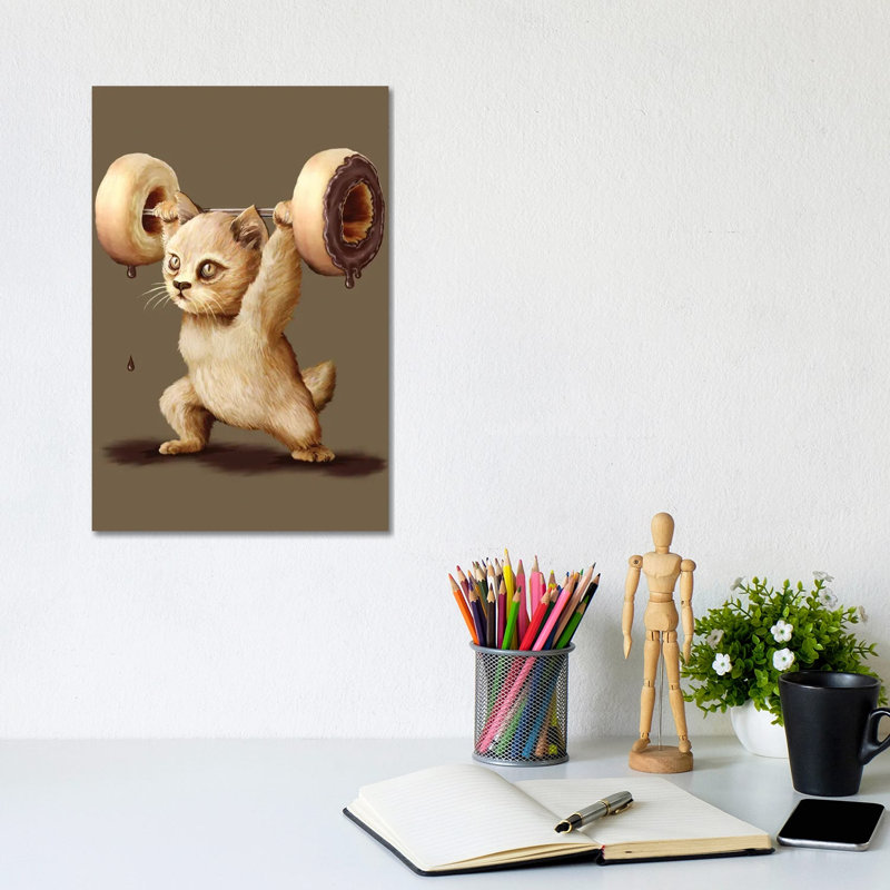 Donut Lifting by Adam Lawless - Wrapped Canvas Gallery-Wrapped Canvas Giclée, 20.32 cm H x 30.48 cm W